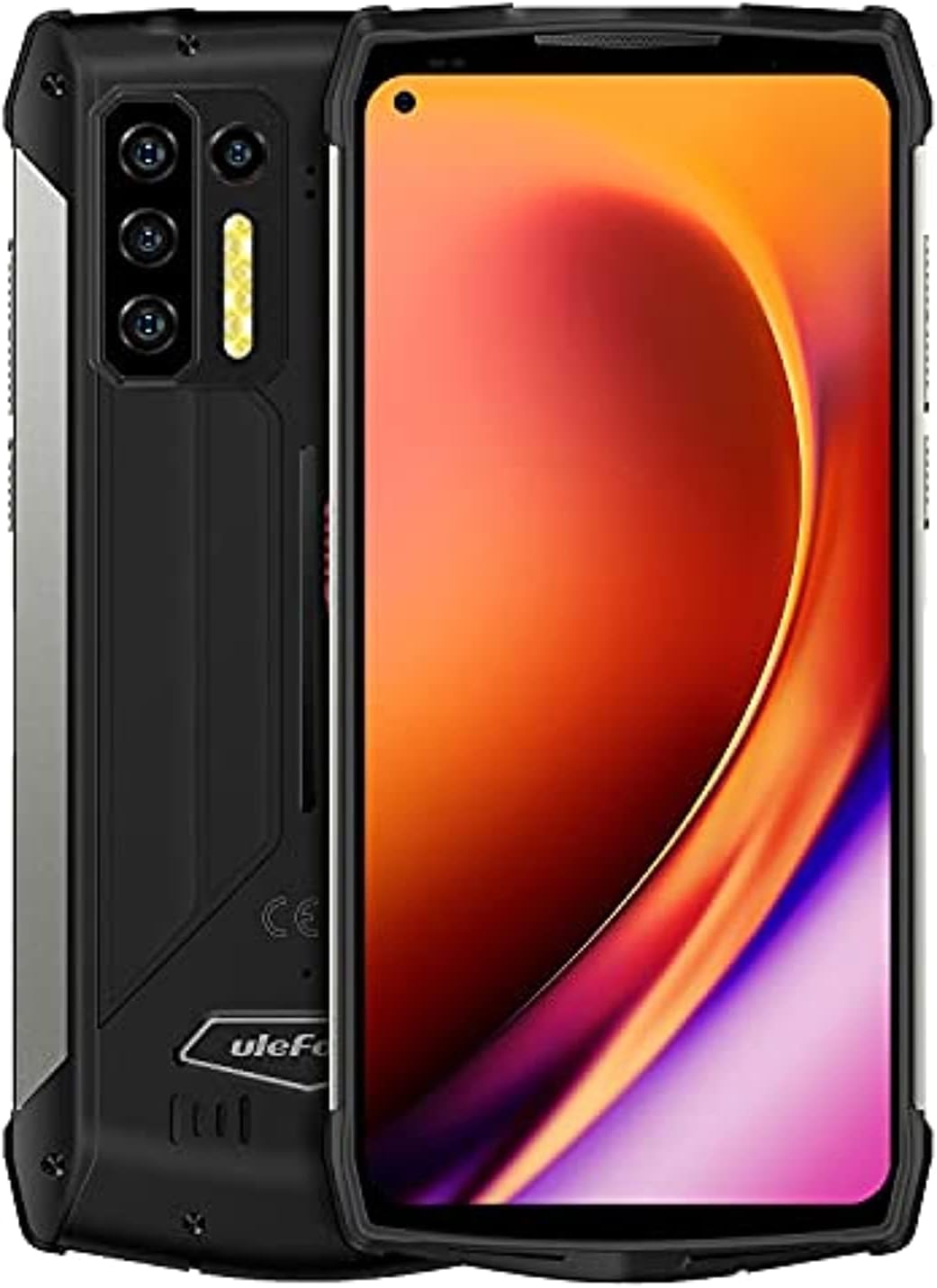 Ulefone Armor 13 Rugged Infrared 8GB,256GB Quad Cameras,6.81in, Android 11 MTK Helio G95,4G Phone (Black)