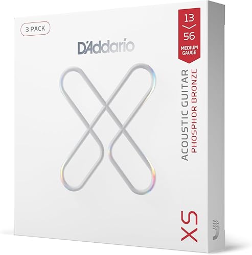 Miniatura 23 de D'Addario Cuerdas para guitarra acústica, XS Phosphor Bronze Coated, XSAPB1256, Calibre Light Top/Medium Bottom 12-56, Juego de 6 cuerdas, Paquete