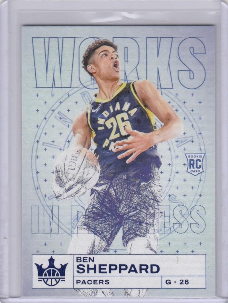 Basketball Trading Card 2023 Panini Court Kings Works in Progress Sapphire #24 Ben Sheppard EX/NM 18/25 Pacers