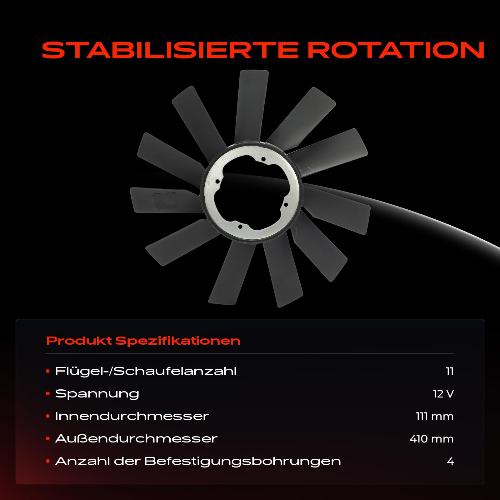 Frankberg Lüfterrad Motorkühlung Kompatibel mit 3er E36 E30 316i 318i 320i 325i 323i 325e 328i 1.6L-2.8L 1990-1998 5er E34 E39 E28 E39 2.0L-3.4L 1988-1996 Replace# 11521723363