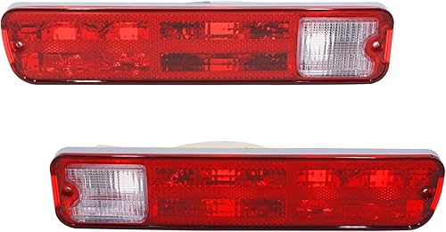 LOSTAR Par (2) Juego de luces traseras traseras izquierda y derecha, color rojo, compatible con Chevrolet El Camino Malibu GMC Caballero 12585