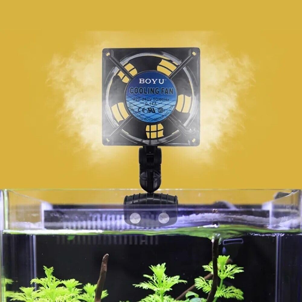 Generico Ventola Raffreddamento per Acquario Ventilatore orientabile 220V 15W 120MM FS120