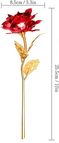 Miniatura 2 de Youngine Regalos creativos de papel de aluminio de oro de 24 quilates, regalo romántico para ella con caja, hecho a mano y Love Last Forever (dorado