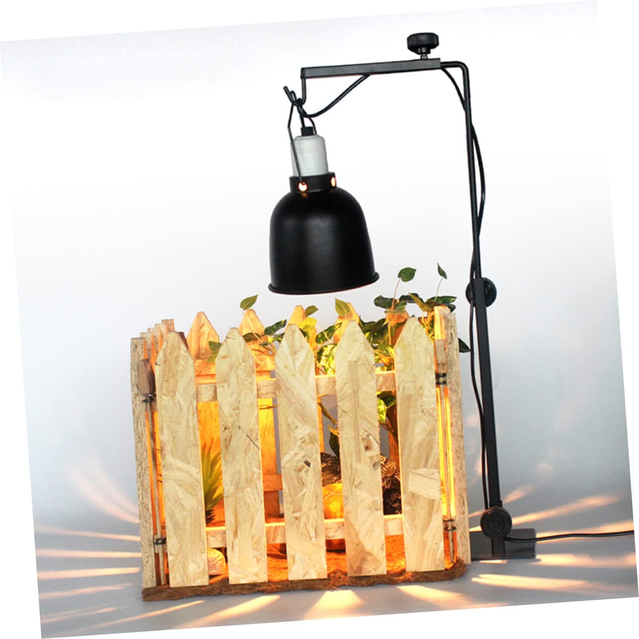 Toddmomy Supporto per Lampada Professionale Regolabile in Metallo per Terrari e Acquari, Base Compatta Resistente per Lampade Riscaldanti Rettili e Animali Domestici, Pratico per Uso Quotidiano