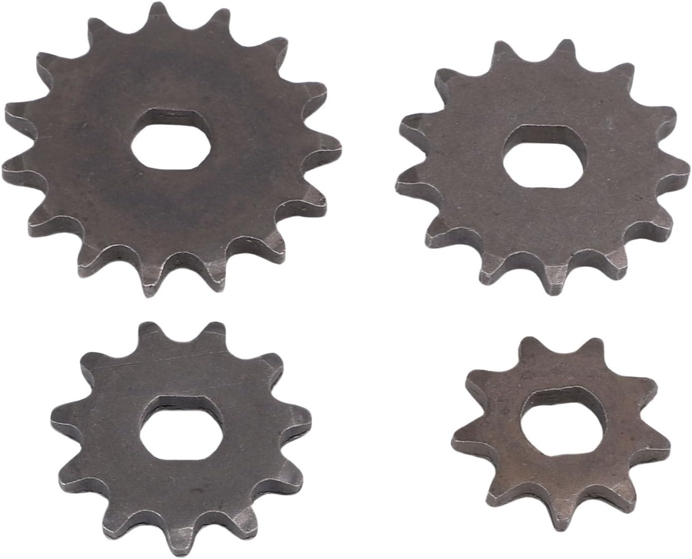 4PCS T8F Motor Chain Sprocket Set, 15T 13T 11T 9T H Hole Pinion, for 47cc 49cc Dirt Bike ATV Scooter