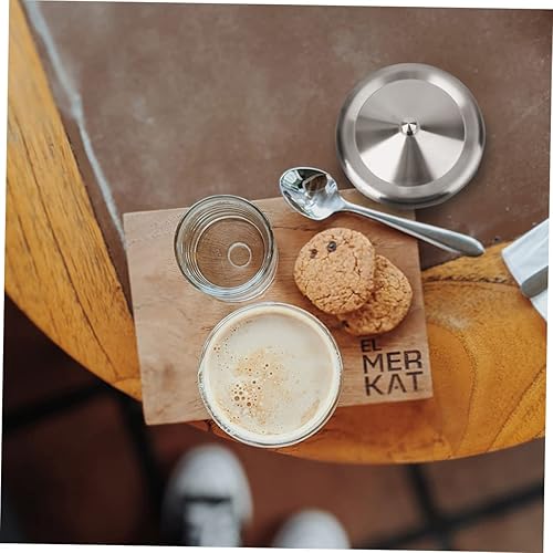 Miniatura 6 de 2 piezas de tapa de acero inoxidable taza de café de cerámica taza de café de cerámica tazas de café espresso cubiertas de bebida al aire libre