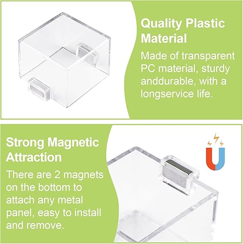 Miniatura 9 de UFURMATE Cubierta protectora para interruptor de botón, 6 protectores de plástico transparente para interruptor de botón, a prueba de polvo,