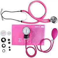 Aparelho De Pressão Arterial Manual Com Estetoscópio Rosa