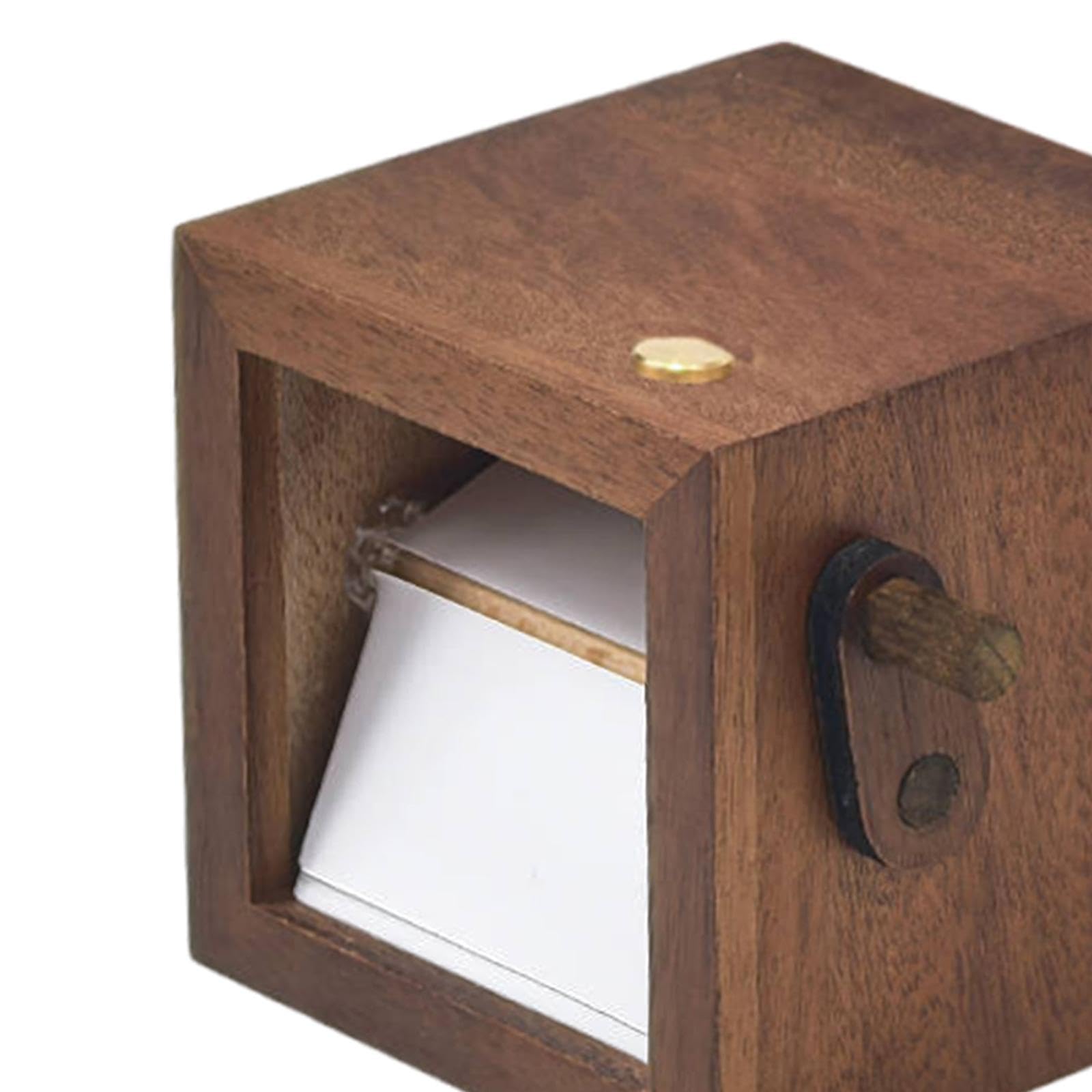 Álbum de Fotos Flipbook Portarretratos de Animación Manual de Madera con Luz Decorativa Regalar en Días Festivos Cumpleaños Y Ocasiones, Nogal Negro 16 Fotos, Individual
