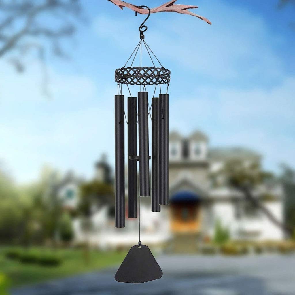 Vents carillons de l'extérieur, 5 Tubes métalliques Creux - Chemin d'eau avec Un Crochet pour intérieur et extérieur, carillons éoliens de 30 Pouces en Plein air