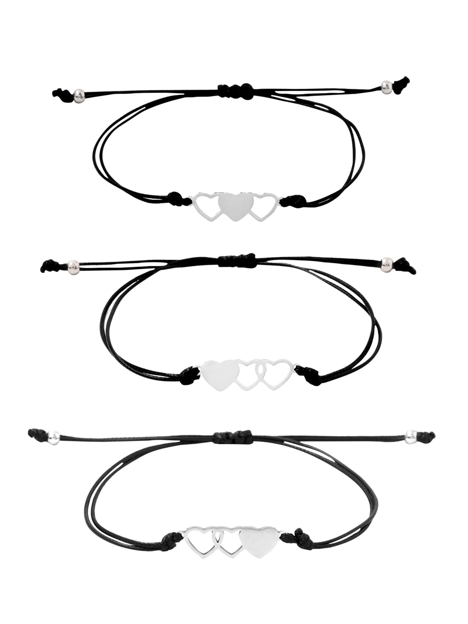 Bracelet for Women and Girls Fashion Silver Friendship Bracelets for Women Girls | Heart Shaped Friendship Bands Bracelet |Gift for Best Friend Friendship Bff Bracelets