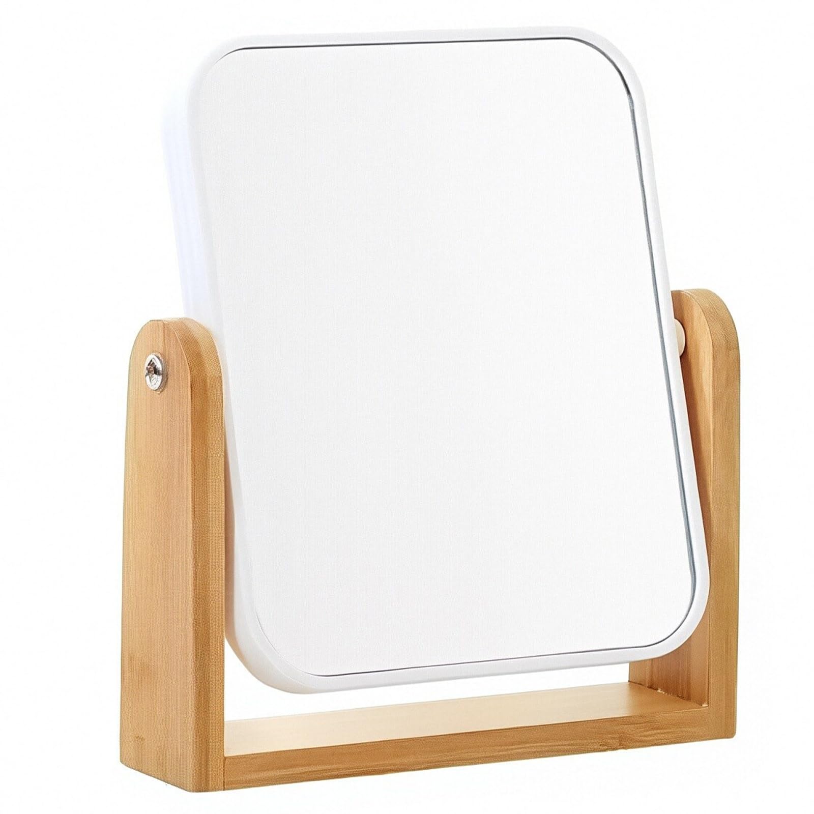 Jiangyun Magnifying Vanity Mirror 8 Inch – Bamboo Double Sided Swivel Stand