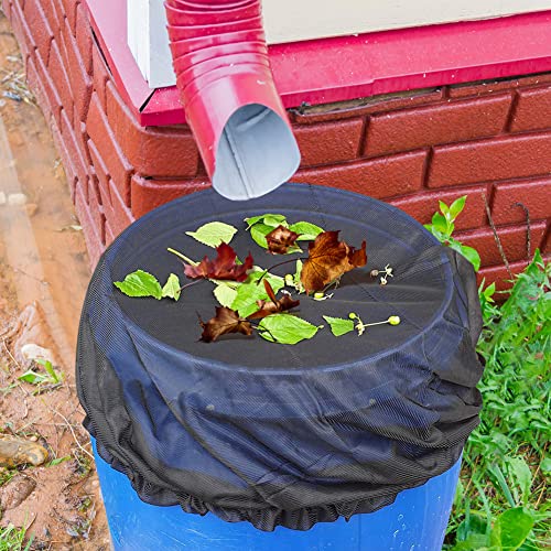Mesh Cover For Rain Barrels With Drawstring, Water Collection Buckets Tank Protector, Water Collection Buckets Cover For Outdoor Garden, 31.5 Inch Diameter #TOP4