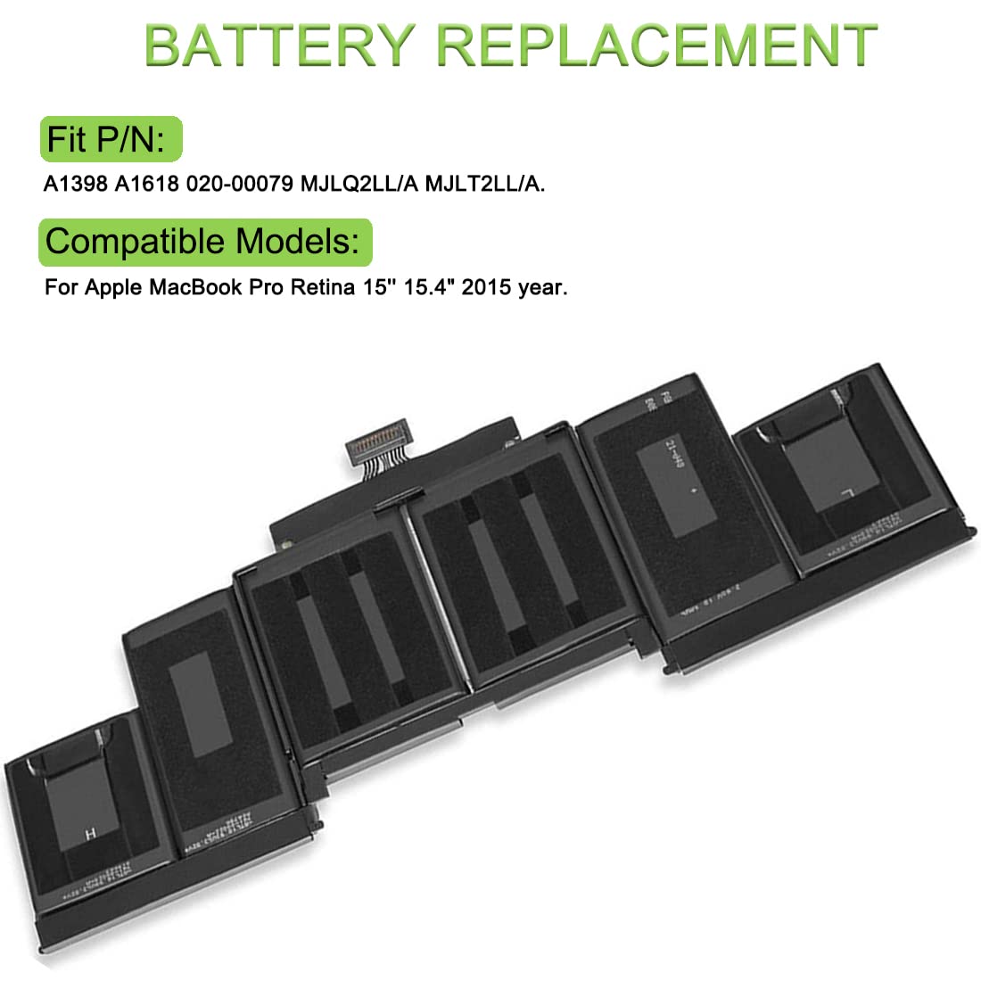 XITAIAN 99.5Wh 11.36V A1618 A1398c Replacement Laptop Battery for MacBook Pro Retina 15'' 15.4 Inch 2015 Year 020-00079 MJLQ2LL/A MJLT2LL/A