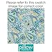 Pillow Perfect Paisley Indoor/Outdoor Solid Back 1 Piece Square Corner Chair Cushion with Ties, Deep Seat, Weather, and Fade Resistant, 36.5
