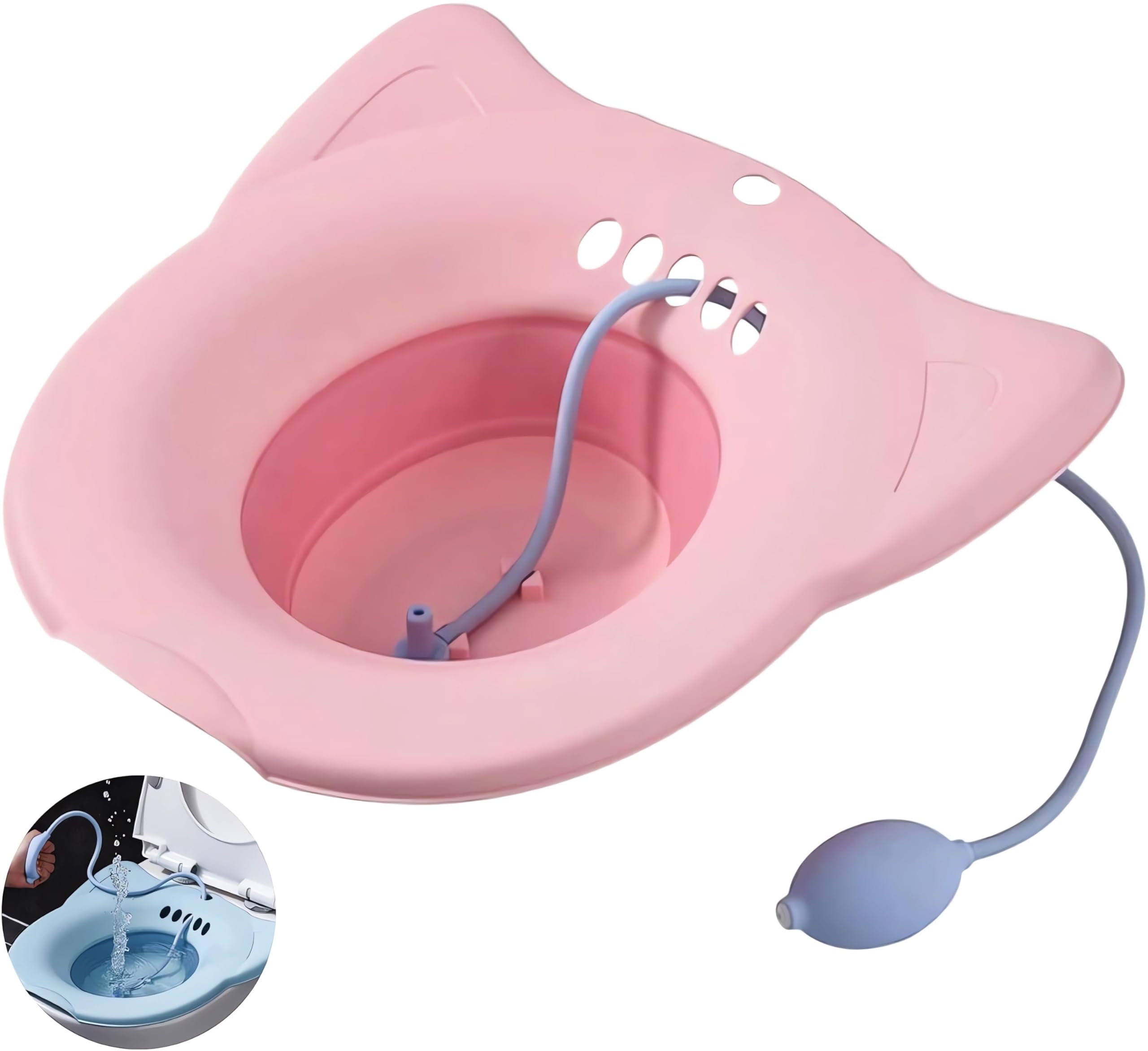 OYDAS Sitz Bath Basins,Foldable Squat Free Sitz Bath for Over The Toilet Postpartum Care, Hemorrhoid Treatment That Soothes and Relieves Inflammation, Cleanse Anal Region