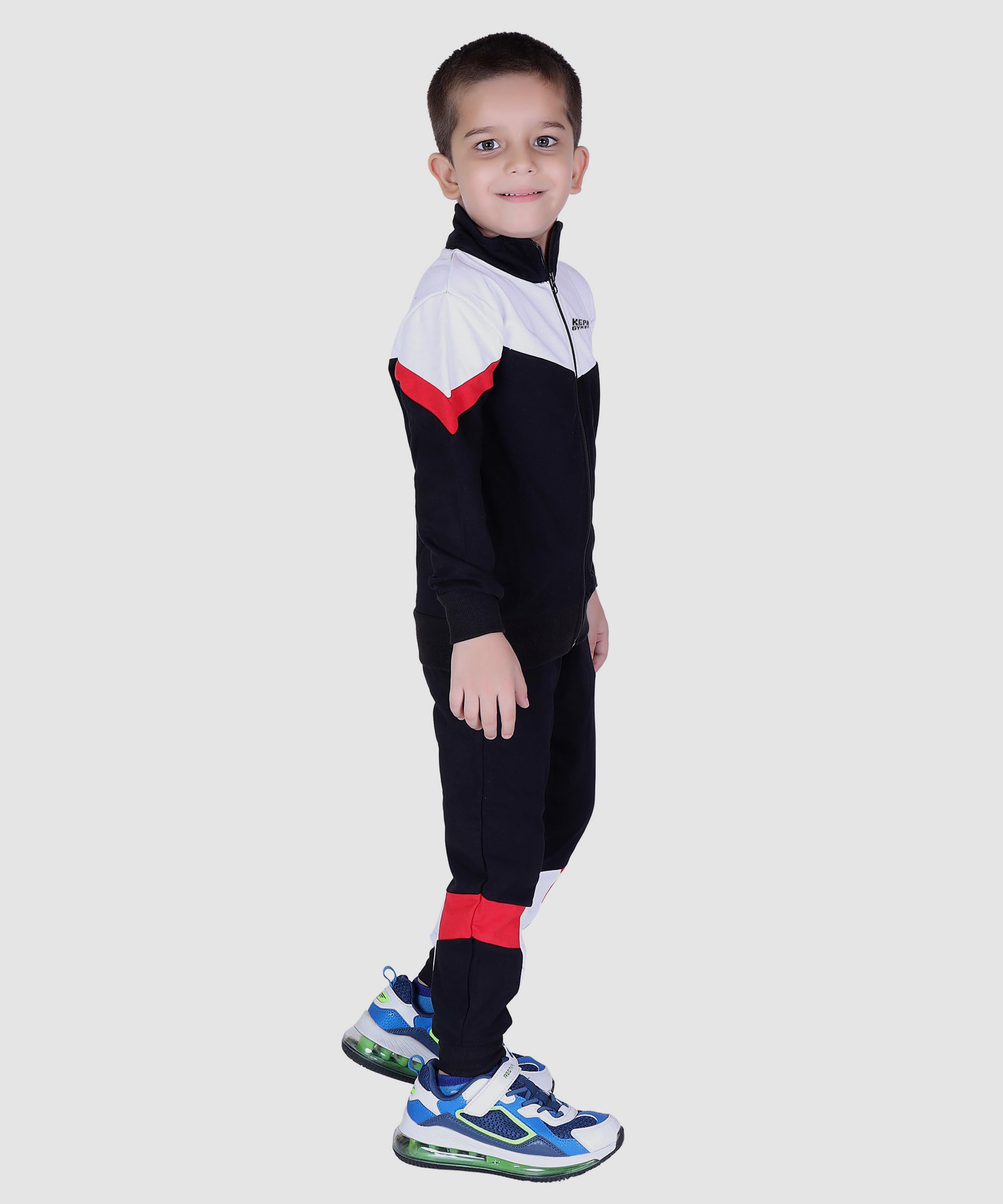 Kepa Boys Fleece Cotton Winter Wear High Neck Tracksuit For Kids 3