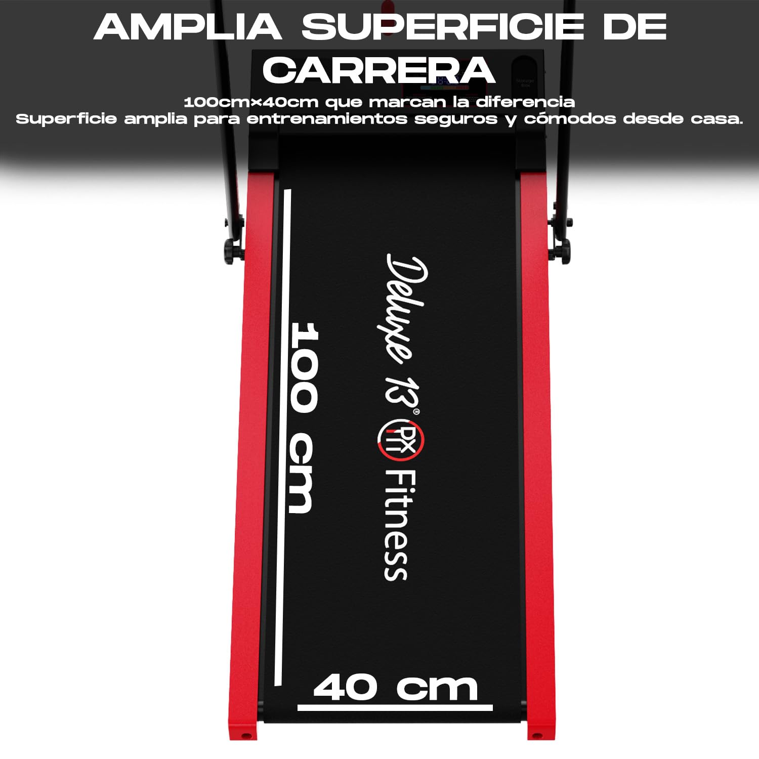 Cinta de Correr caminadora Eléctrica Plegable para Casa, Motor 1000W Silencioso, Velocidad 1-12 km/h, Pantalla LED, Rojo y Negro, con Ruedas, Soporte Tablet