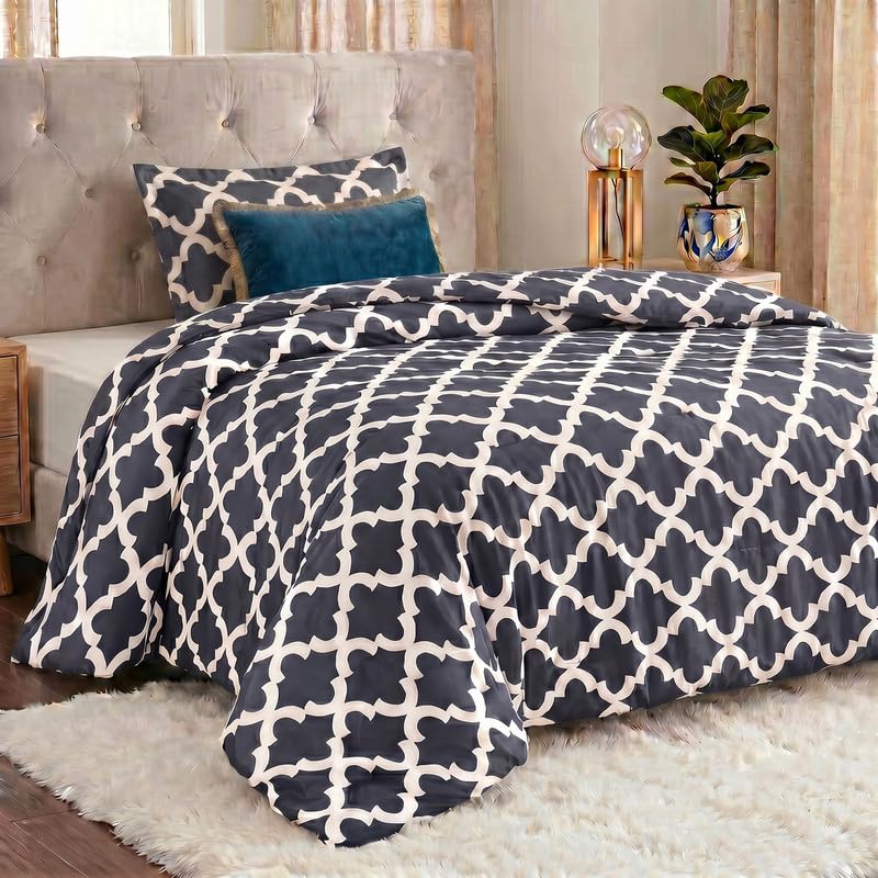 Image of Utopia Bedding 2 Pc Twin Comforter Set, Printed Comforter, Grey | Comforter Set Includes Comforter (64x88) Inches, 1 Sham (20x26) Inches. Soft Microfiber Down Alternative, Machine Washable.
