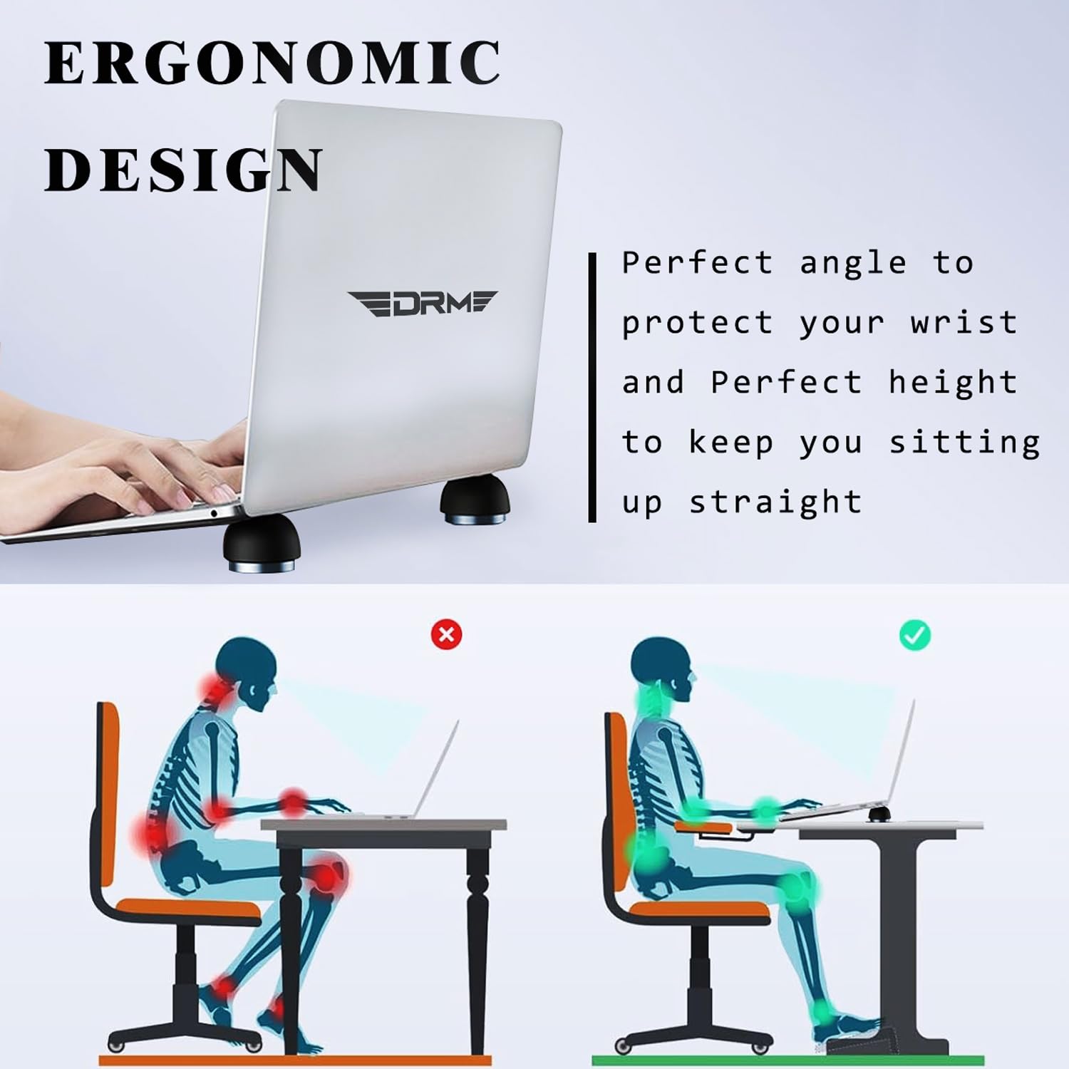 Lot de 2 Mini Tapis de Refroidissement Magnétiques Universels pour Ordinateur Portable, Support Ergonomique