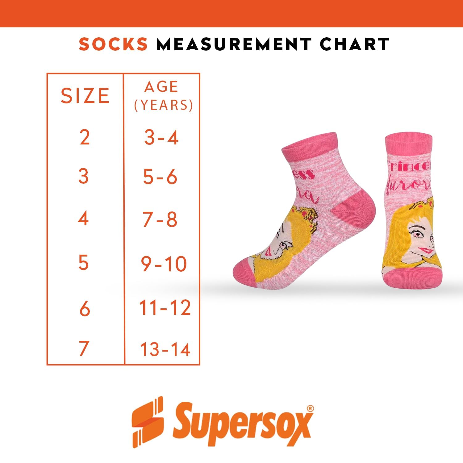 Supersox Ankle Length Frozen Character Socks For Girls, Made with Breathable, Anti Odour & Moisture Absorbent Combed Cotton with a Extra Durable Welt, Ideal For All Day Wear (Pack Of 5), Assorted - Image 3 thumbnail