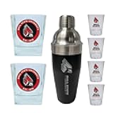 R and R Imports Ball State University Officially Licensed Collegiate Barware Set – 7-Piece Cocktail & Whiskey Glass Gift Pack