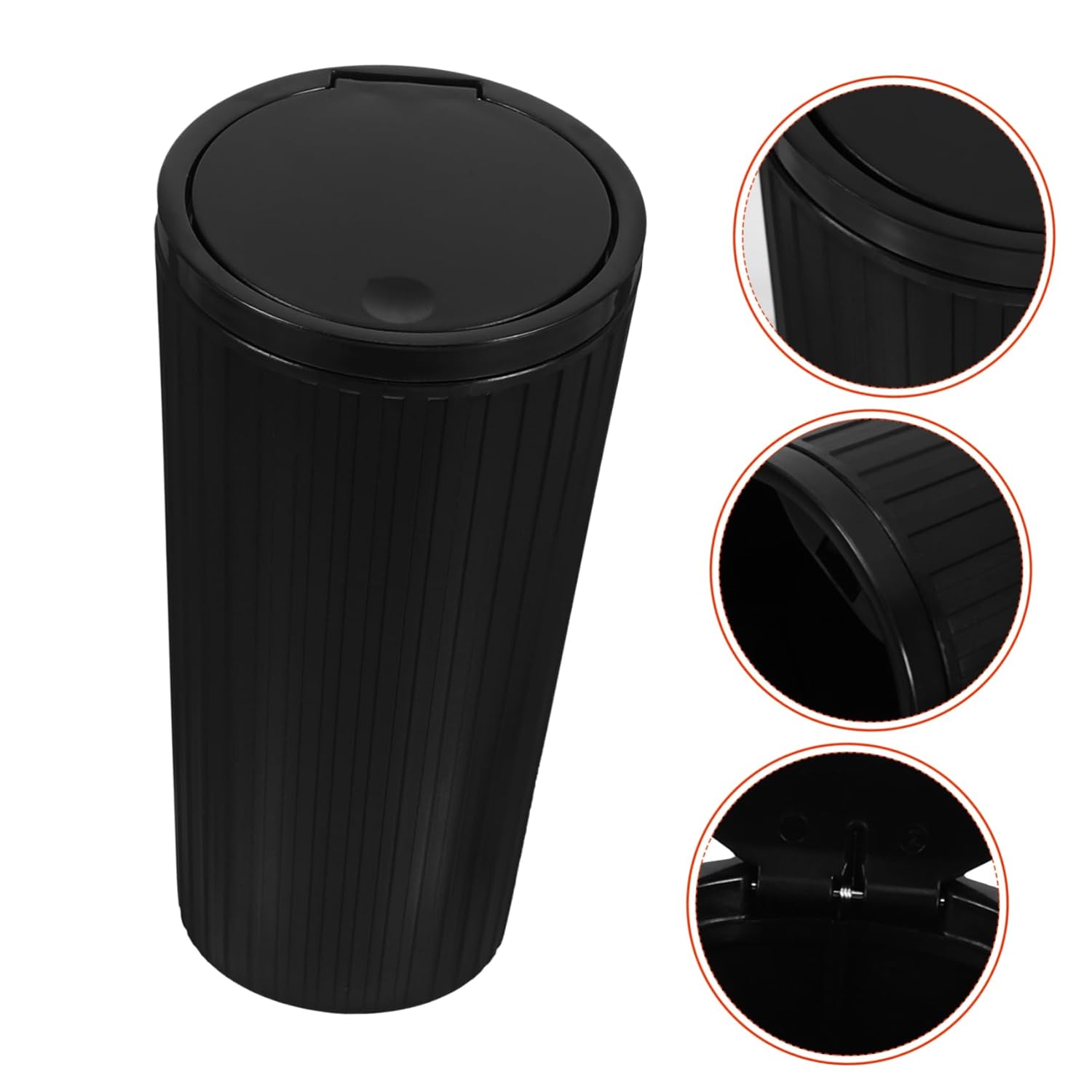 4pcs Car Trash Bin with Lid Portable Leakproof Garbage Can for Vehicle Compact Design for -up for Car Interiors and Travel Use