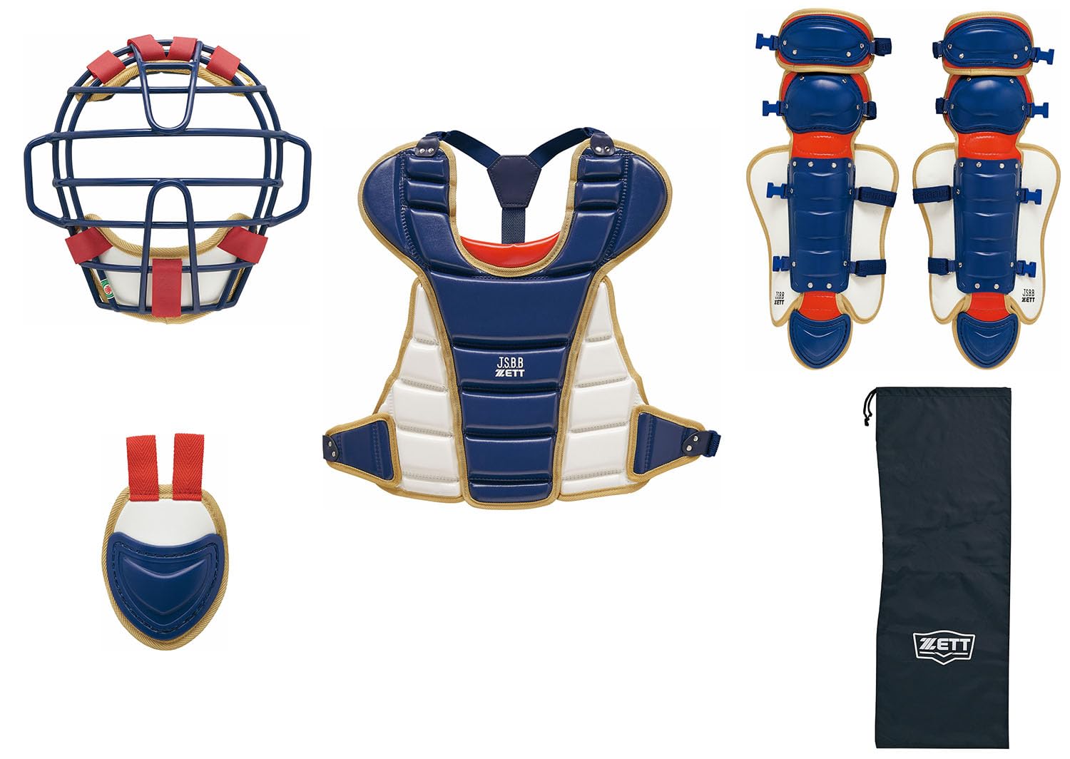 h*o様 ZETT 軟式 キャッチャー防具 ゼット（ZETT）（メンズ）野球 軟式 キャッチャー 防具 4点