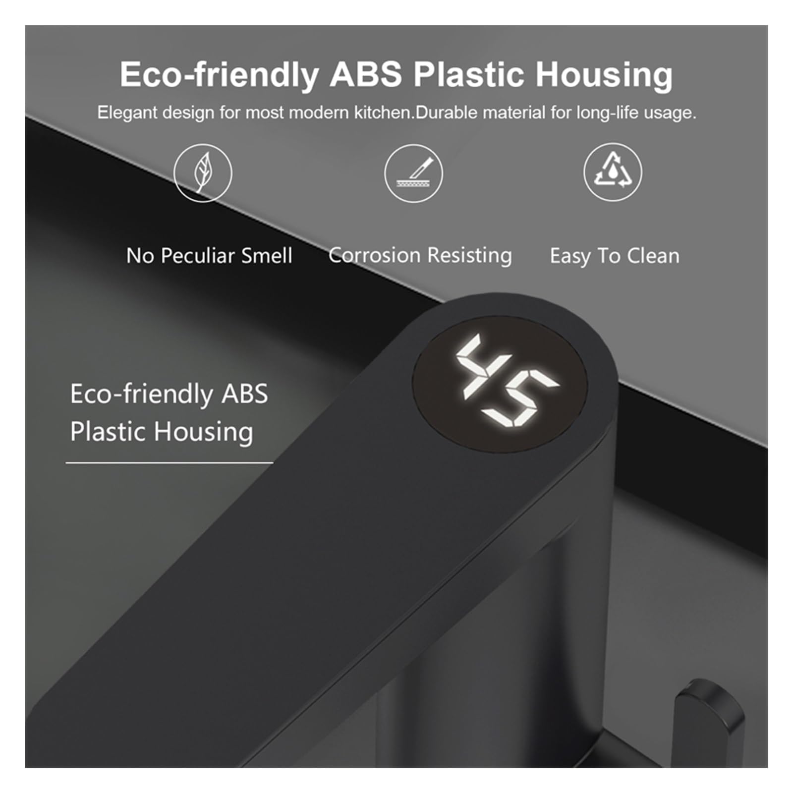 Rubinetto For Scaldabagno Elettrico Rubinetto For Acqua Calda 2in1 Rubinetto For Lavabo Senza Serbatoio Geyser Rubinetto For Scaldabagno Istantaneo For La Casa La Sicurezza Efficiente(Matte Black)