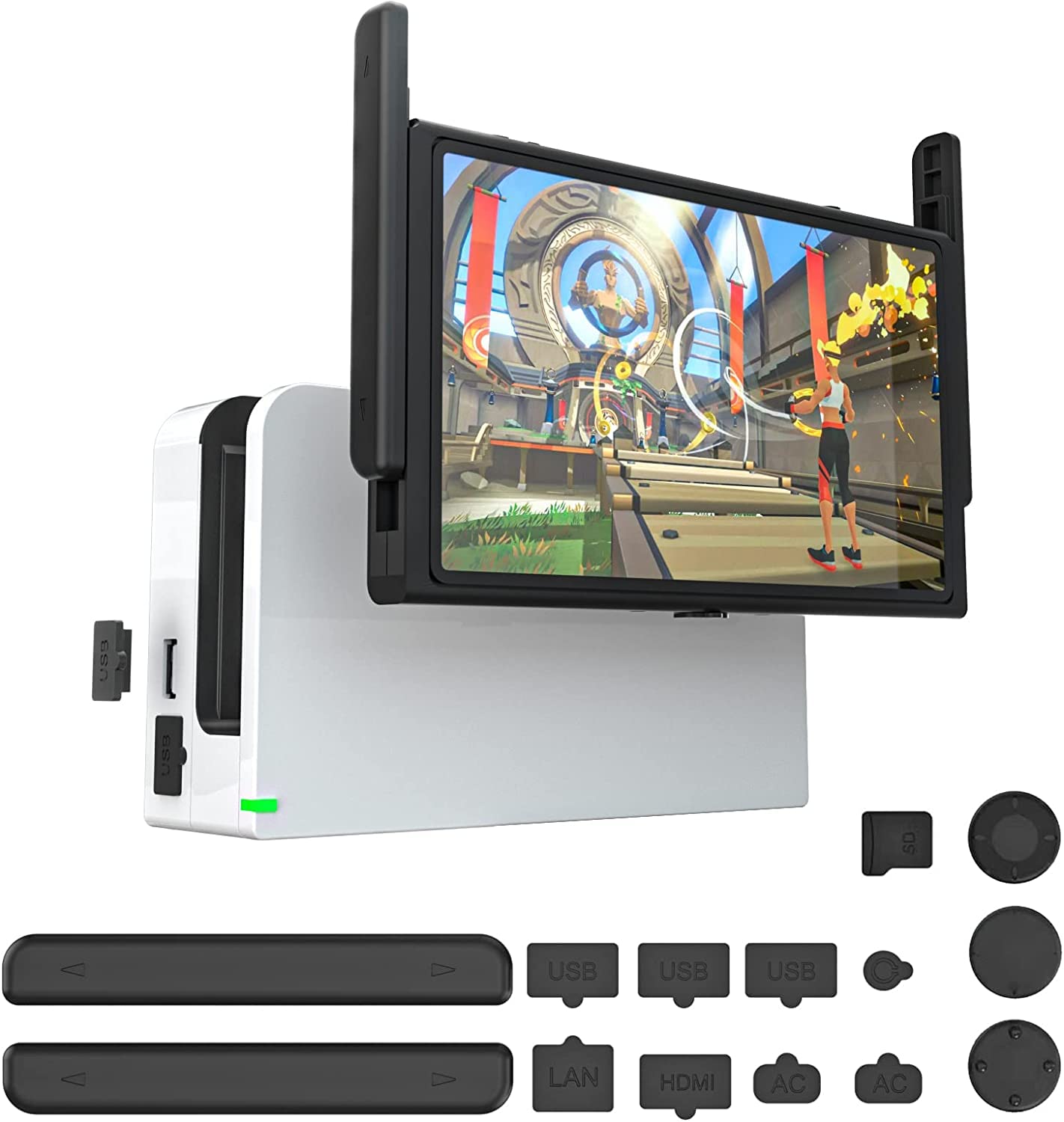 PSS Dust proof Kit For Nin-tendo Switch OLED Console Silicone Thumb Grips Dust Plug Filter Mesh Rubber Cover Set, Accessories for Nin-tendo Switch OLED with 11 Dust Plugs and 3 Thumb Grips (B0BNYKSPD4) Amazon Price History, Amazon Price Tracker