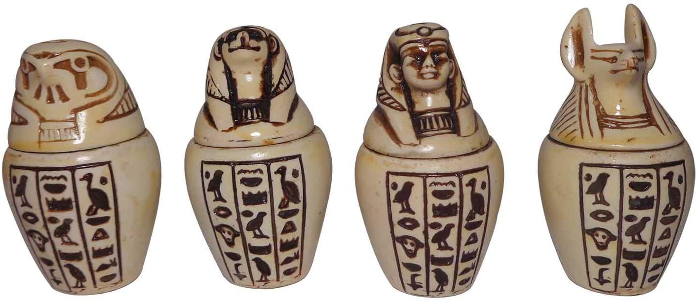 Buy Set of 4 Egyptian Ancient Canopic Jars Canopy Jar Organs Storage