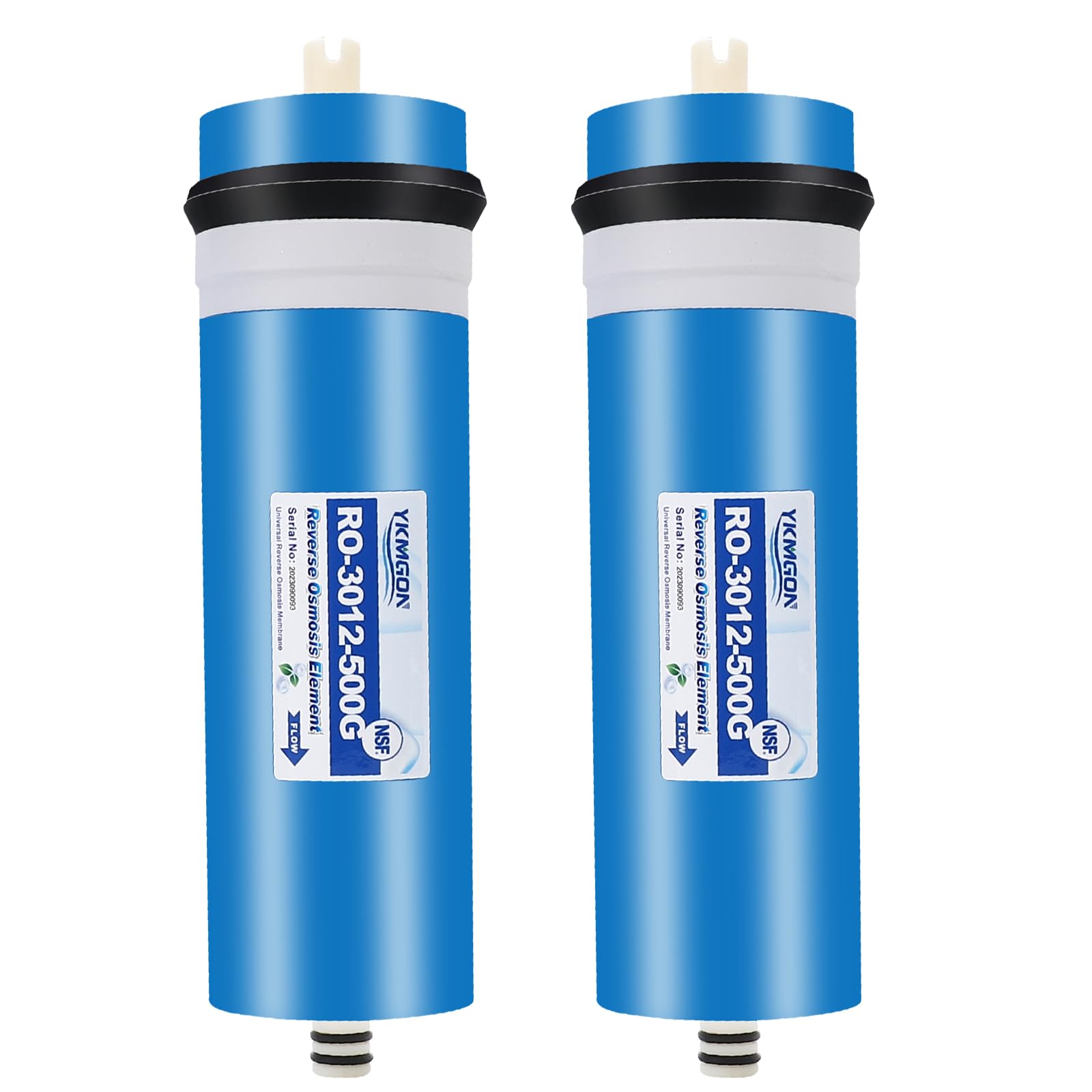 Paquete de 2 elementos de membrana de ósmosis inversa universal de 500 GPD | Filtro de agua de repuesto de 7.6 x 30.5 cm, para debajo del fregadero, sistema de purificación de agua RO