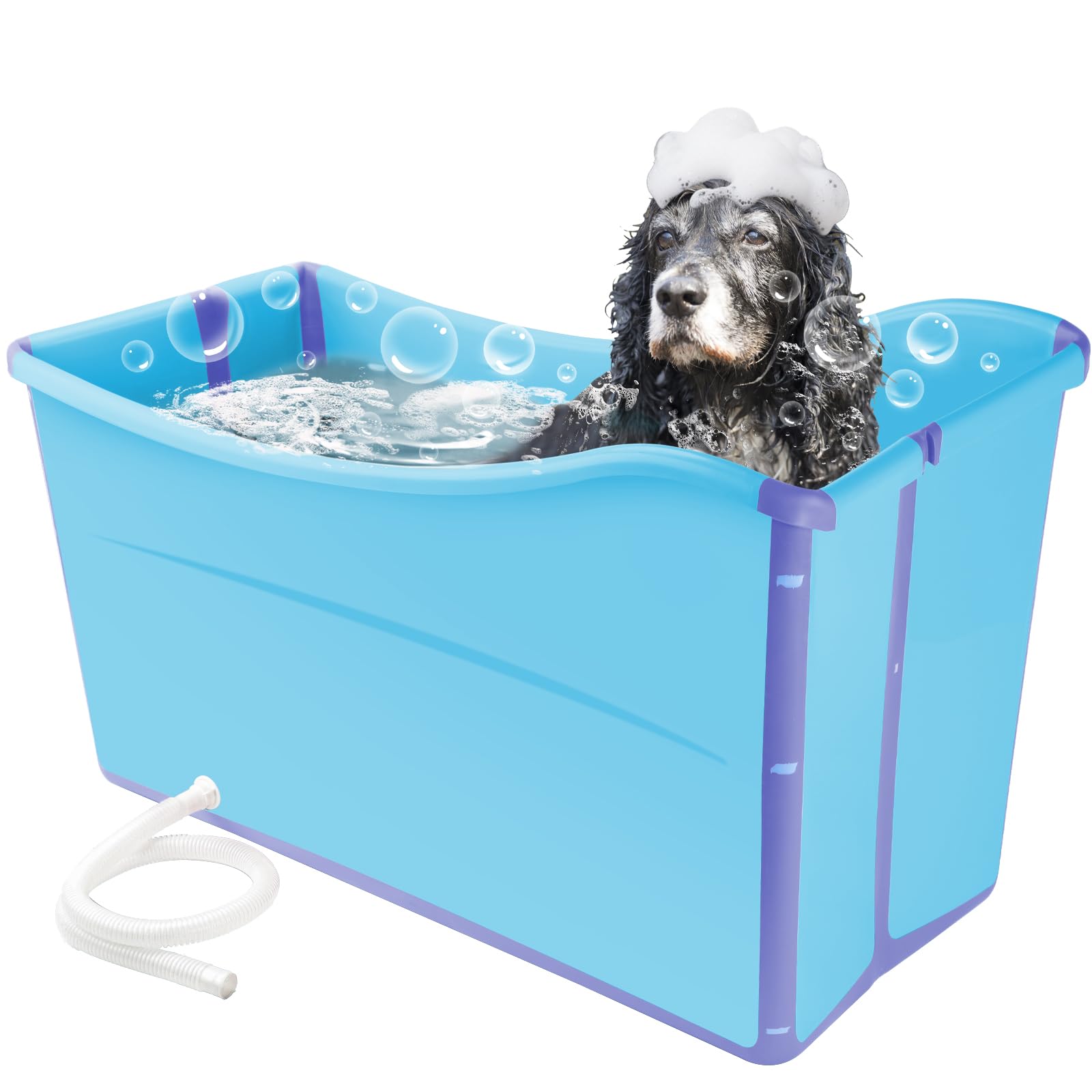 FHTONGE 49Gal Collapsible Extra Large Dog Bathtub