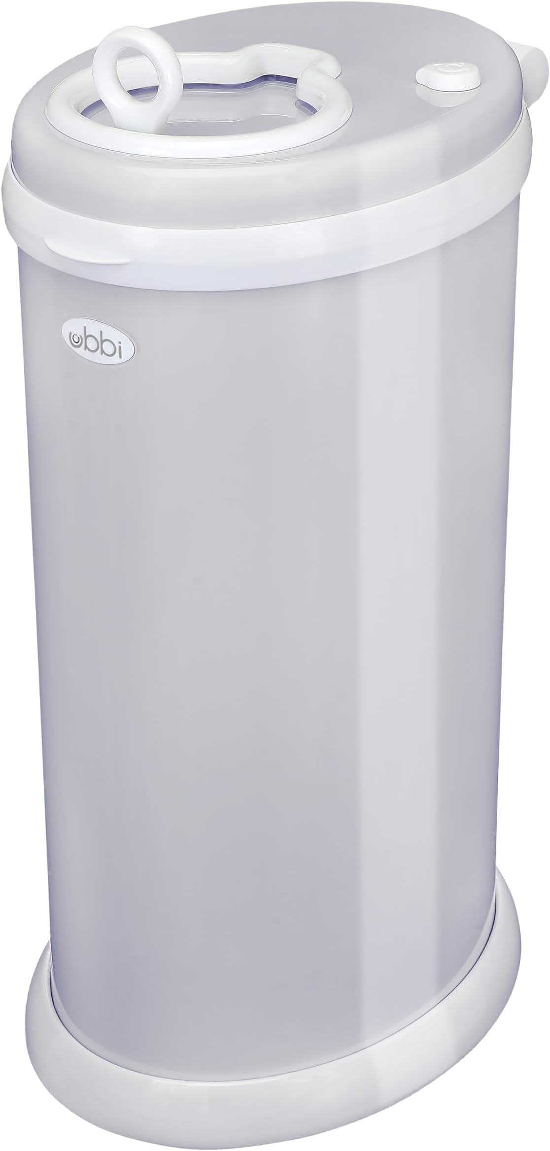 Ubbi Money Saving, Nappy Disposal Bin, No Special Bag Required, Steel Odor Locking Pail, Grey