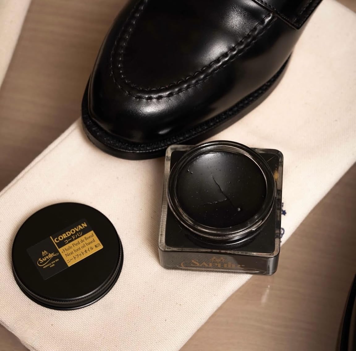 Saphir MEDAILLE D'OR Cordovan Pflegecreme (75 ml, Schwarz)