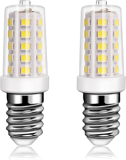 EXTRASTAR E14 LED Cooker Hood Light Bulbs 3W, 350LM, Cool White 6500K Daylight, 32W Equivalent, Small Edison Screw Energy Saving Lamp Bulbs, Non-dimmable, Pack of 2