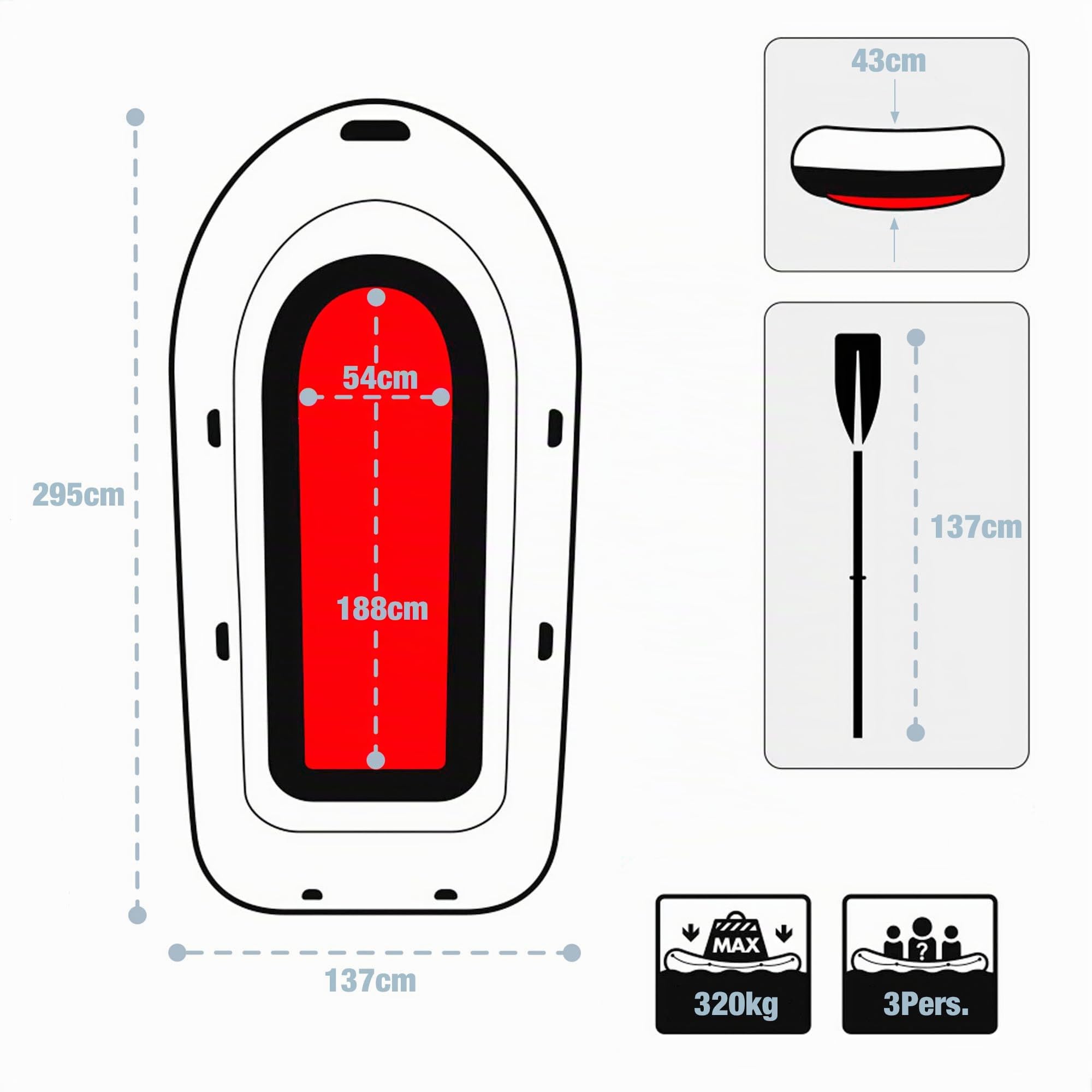 Intex Challenger 3 Boat Set 295 x 137 x 43 cm