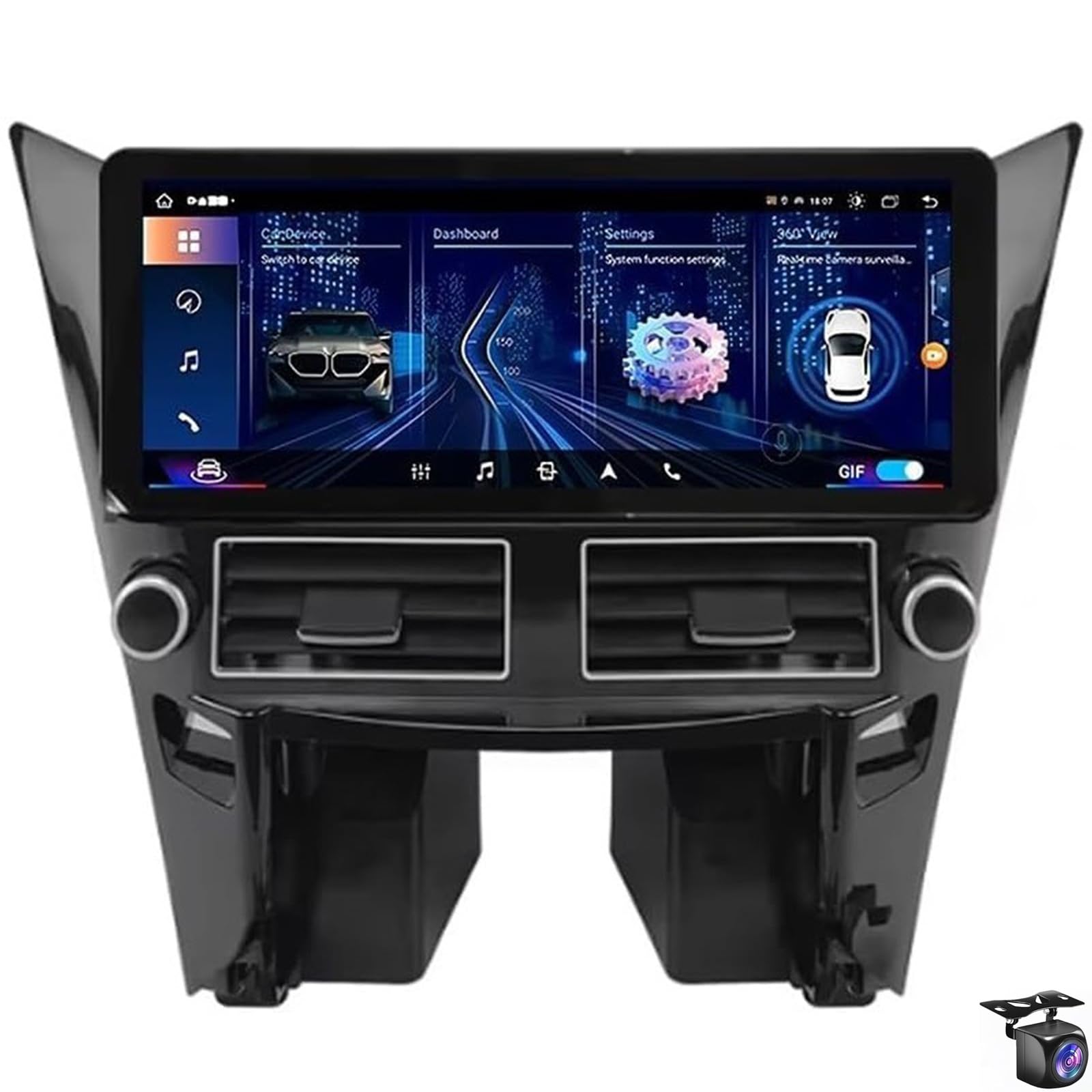 Radio samochodowe stereo Android 15 dla Hyun-dai Sonata 8 2010-2015 CarPlay Android Auto 12,3-calowy ekran dotykowy QLED Nawigacja GPS DSP Bluetooth 5.0 WiFi FM/RDS SWC Kamera AHD(Color:8core 6+128G)