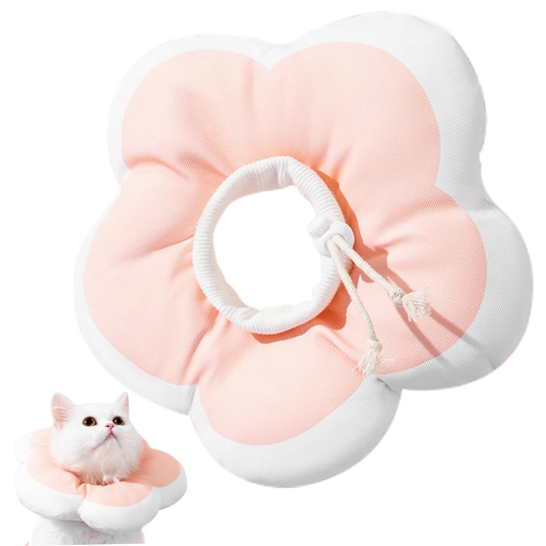 Collares de recuperación Conos de Gato Cono Cone Suave Impermeable Gato Collares de recuperación Lindo Cuello de Cono de Perro Ajustable con Collar con Cordero para Mascotas después cirugía