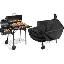 Barrcel Charcoal Grill Offset Smoker with Cover