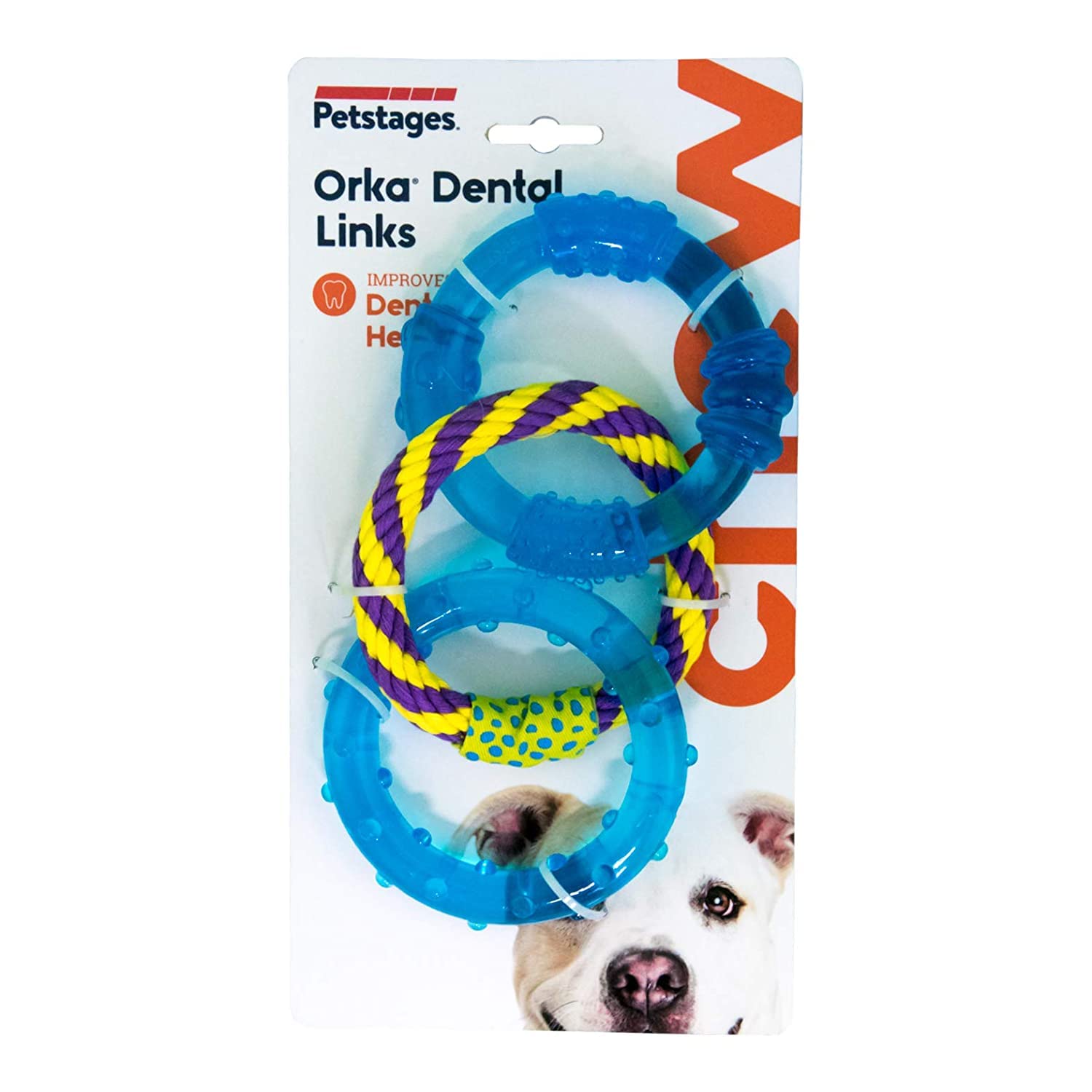 Outward Hound ORKA Triple Dental Links 23cm Dog Chew Toy