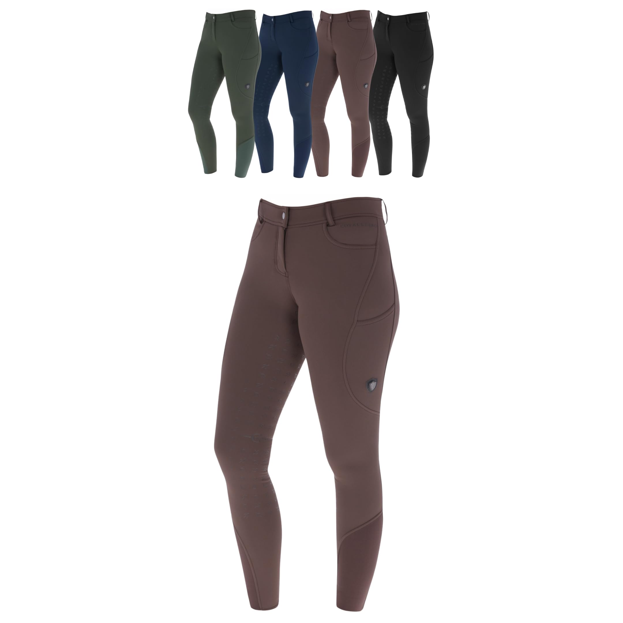 Covalliero - Damen Reithose Silikon Vollbesatz | Reitleggings mit 2 Handytaschen | Herbst & Winter Reiterhose | atmungsaktiv & elastisch | Reitbekleidung in vielen Farben & Größen