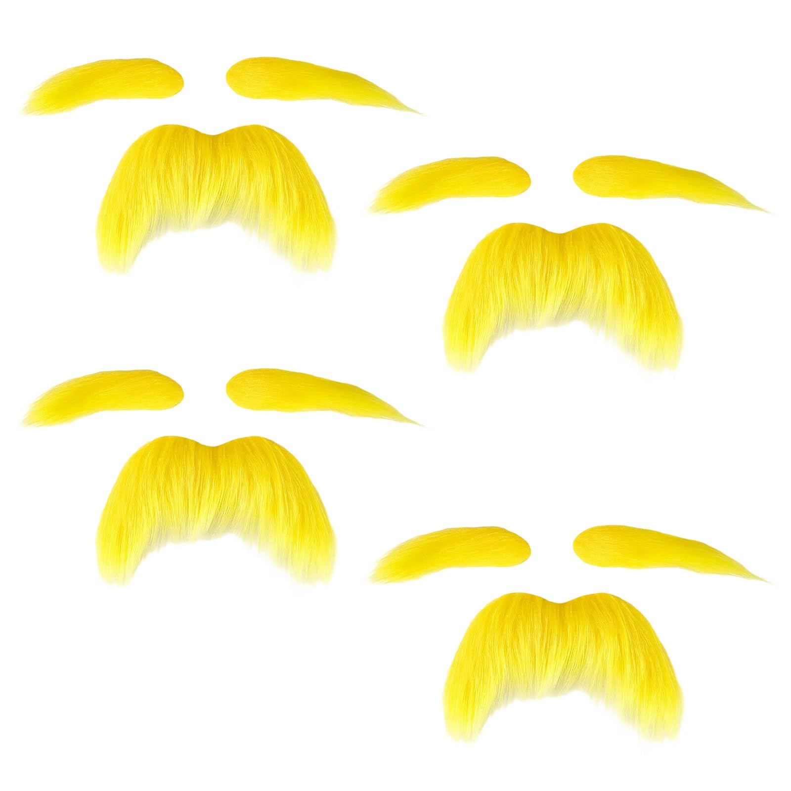 Lorax Costume, Fake Moustache and Eyebrows Set, The Lorax Costume Accessories for Halloween, Cosplay Parties, Christmas and Themed Events, 4 Pieces, 15 X 10 Cm, Polyester Material