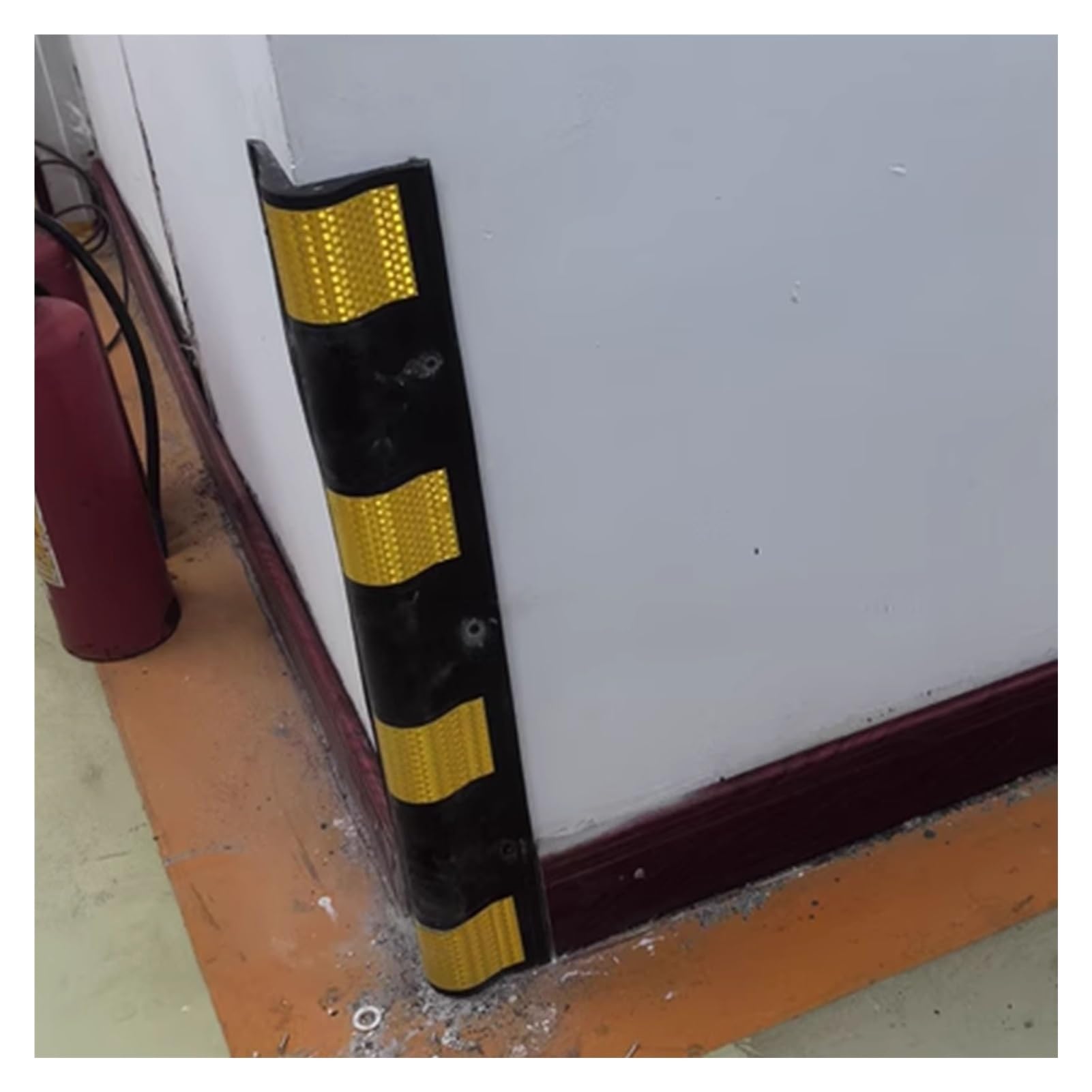 Paraspigoli Profilo Angolare Spigoli In Gomma Guardia D'angolo Del Protettore Della Parete Del Garage Per Il Parcheggio/ Bordo Del Magazzino, Forma A L Riflettente Colonna Protettrice Del Bordo Del Mu
