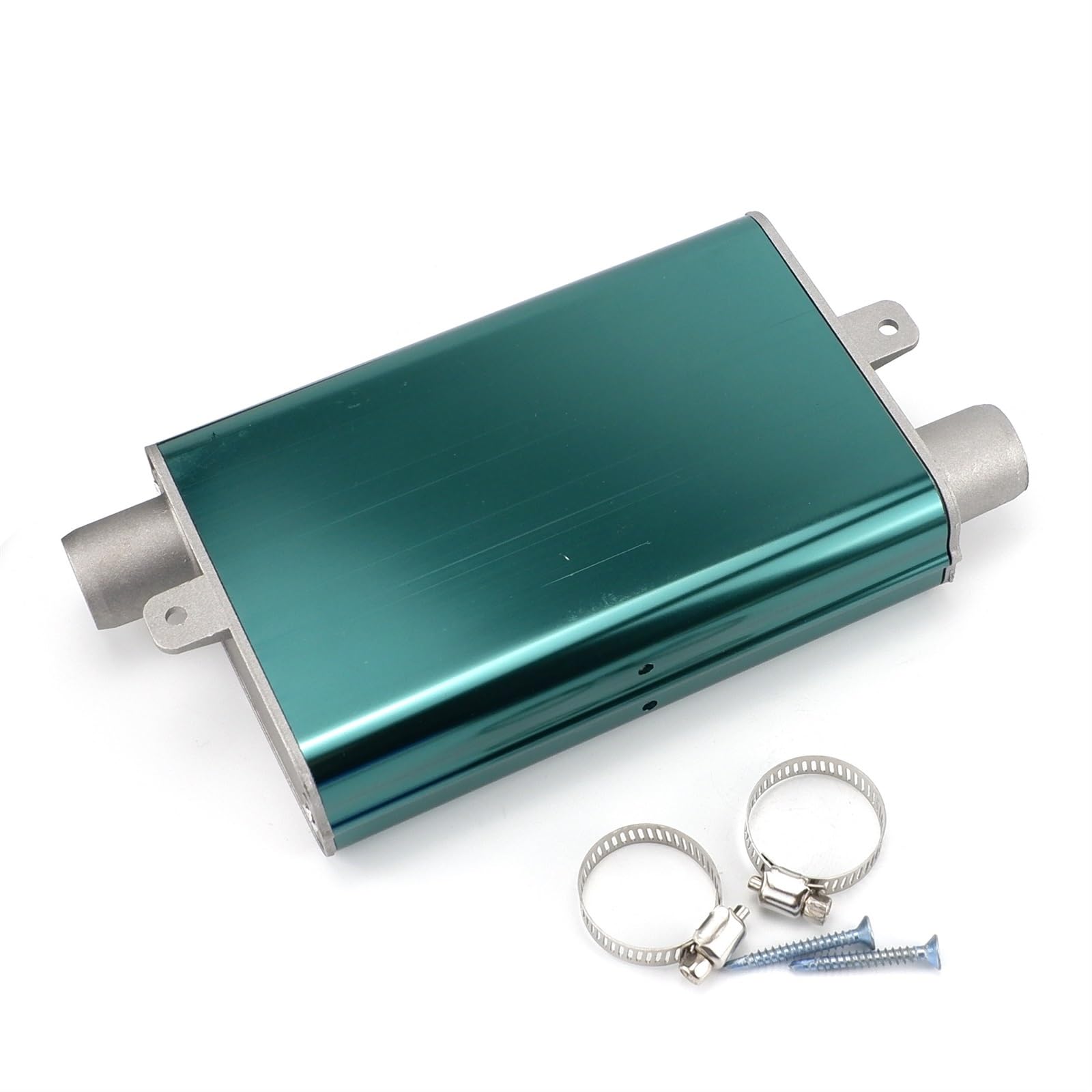 24mm tłumik tłumik ulepszony uchwyt zaciskowy samochód powietrze Diesel ogrzewanie postojowe rura wydechowa kompatybilny for Webasto Eberspacher srebrny niebieski (Color : Upgraded Green)