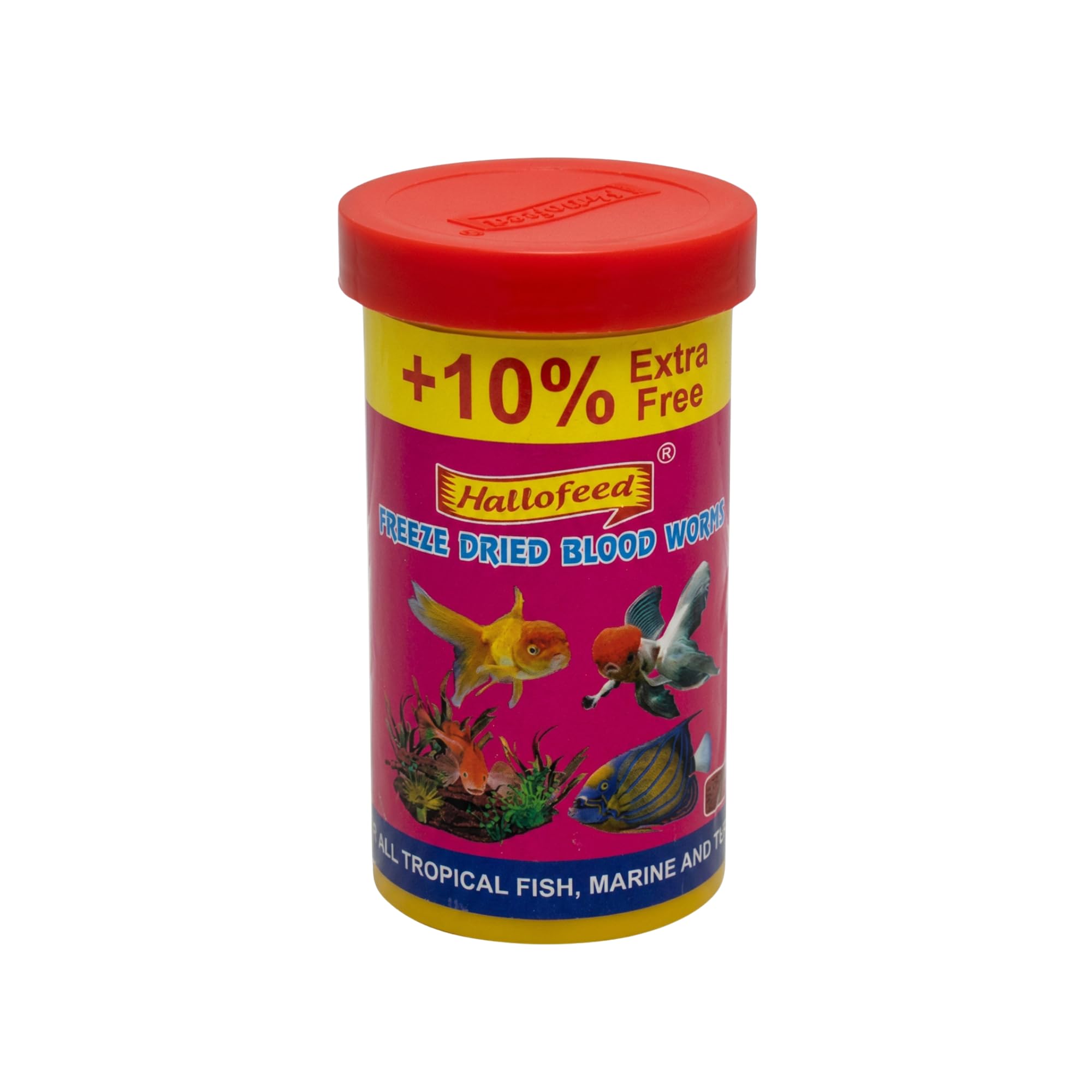 Hallofeed Freeze Dried Blood Worms | Net Weight 22 GMS | 100% Natural Fish Food for Betta, Tetras, Arowana, Flowerhorn, Oscar – Improves Health & Immunity-image-37