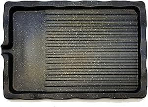 GGANBU) Premium K-BBQ Grill Pan – 7mm Thick Solid Aluminum, 4-Layer Marble Nonstick Coating, Commercial-grade Grill Pan for home, Indoor & Outdoor, Square, Large