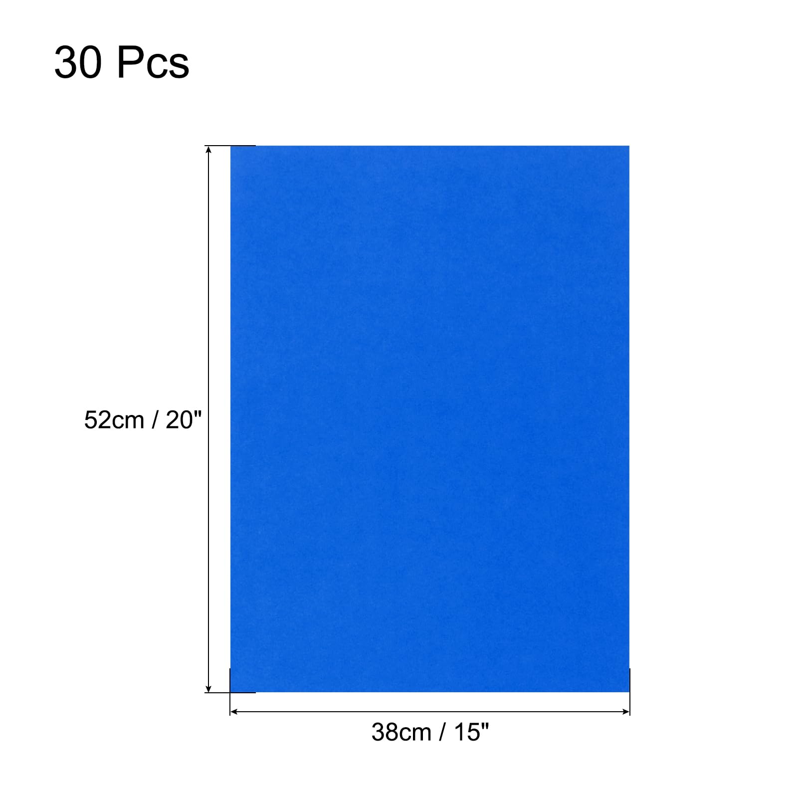 QUARKZMAN 30 Hojas Cartulina Azul Oscuro 20" x 15" 200Gsm/75Lb Papel Grueso