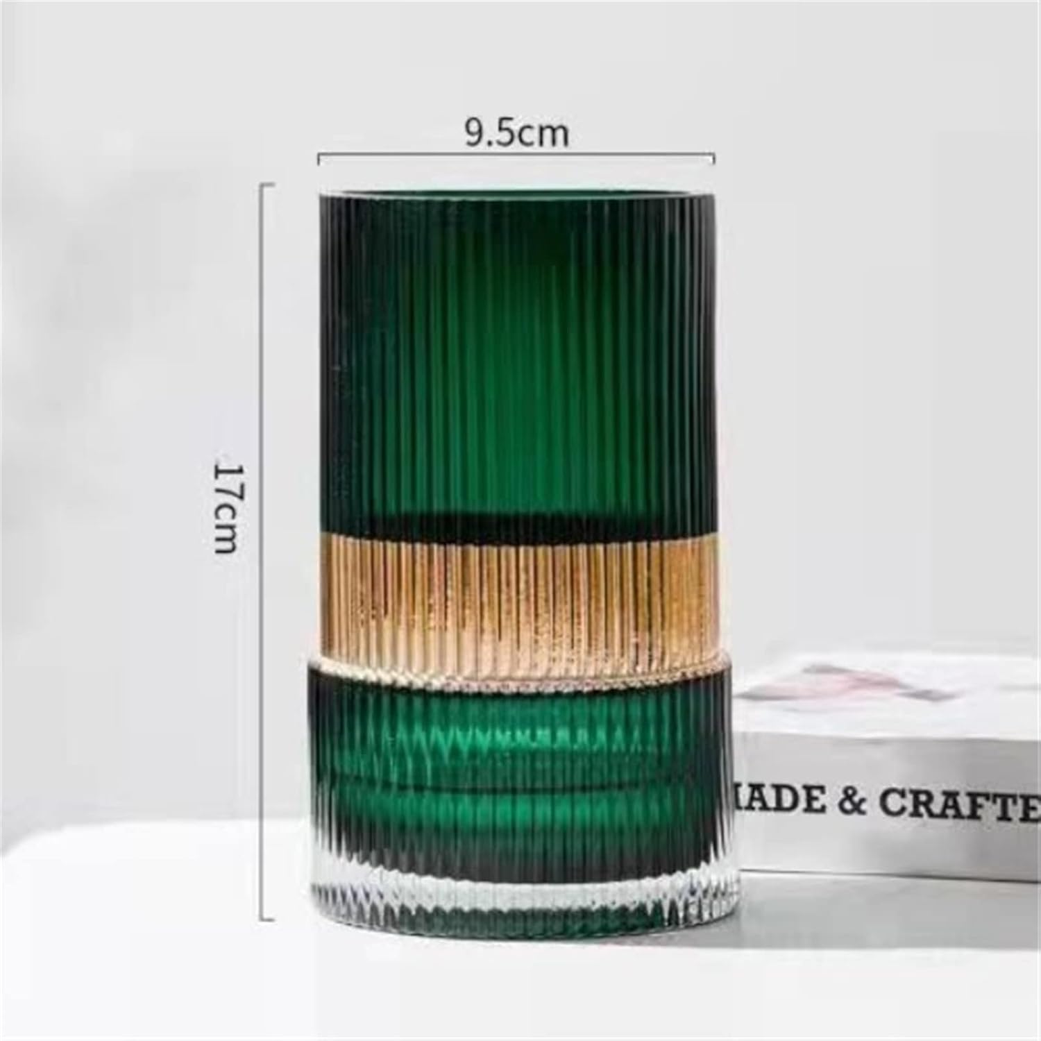Vase Modern Glass Vase Nordic Indoor Decor Nordic Flower Pot Home Decorative Planter Living Room Decoration Flower Arrangement Suitable for Dining and Living Room Home decoratio(Small)