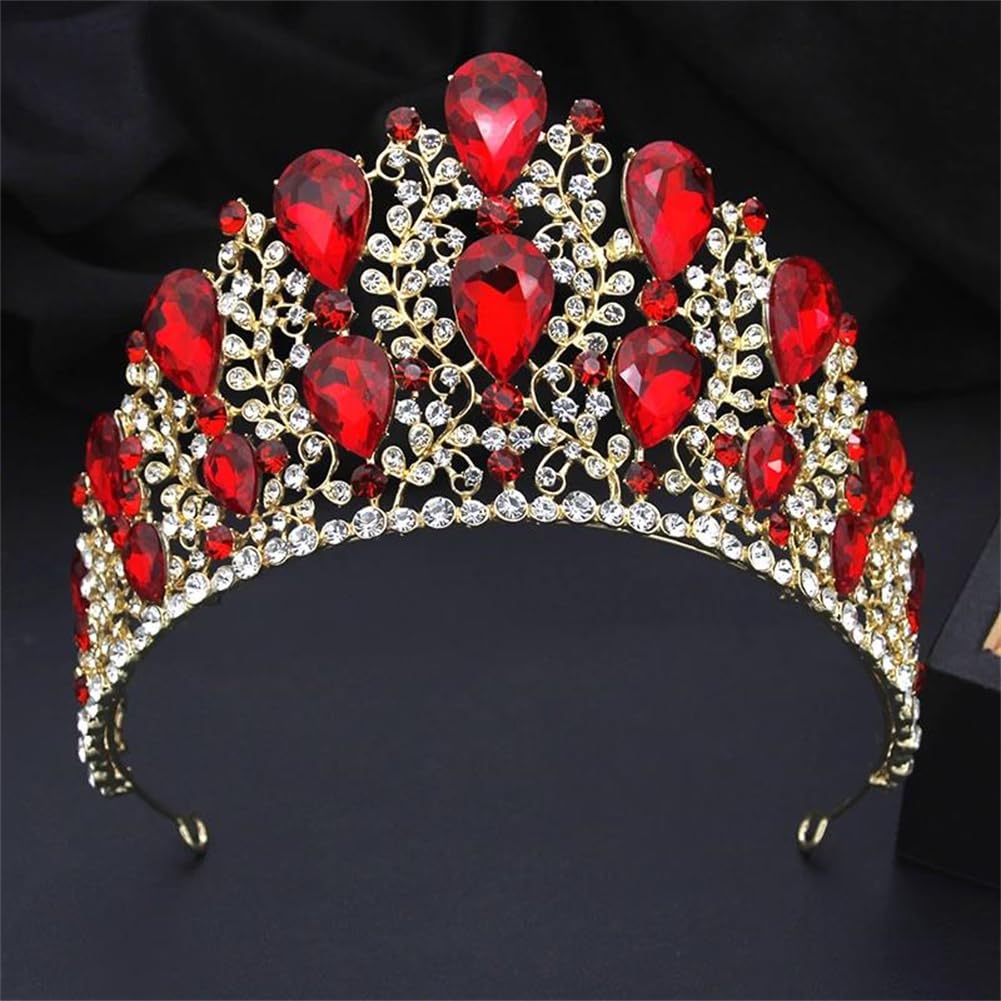 LNNSHX Tiaras y Coronas Altas para Mujer, Tiara para Novia, Fiesta, graduación, Desfile, Corona, Diadema